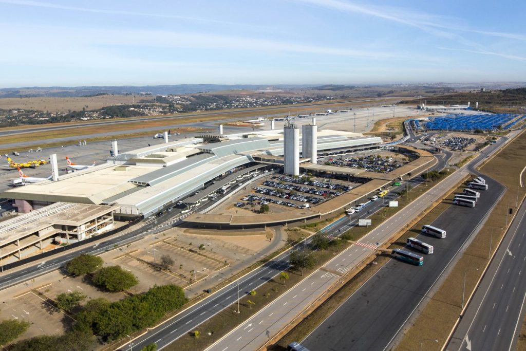 Vista aérea do Aeroporto Internacional de Confins, com soluções Penetron