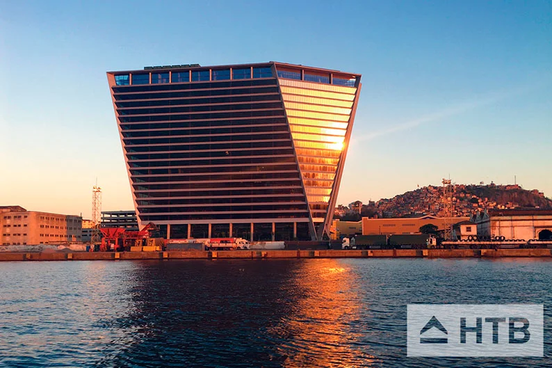 Vista externa do Aqwa Corporate, com soluções Penetron Brasil