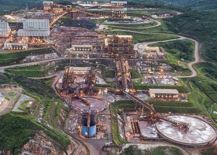 Imagem mostra a vista área da planta da Estação de Filtragem de Rejeitos da Anglo American